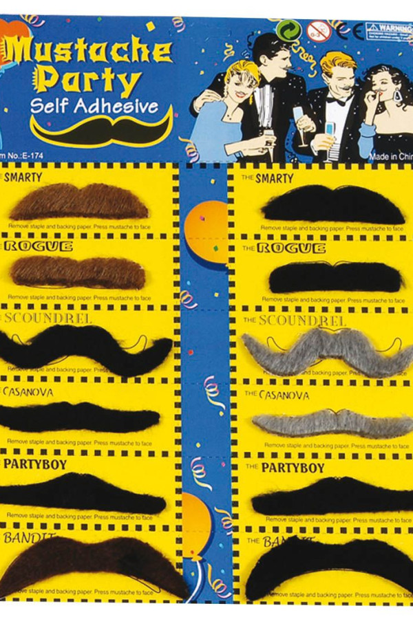 Αποκριάτικο Αξεσουάρ Μουστάκι καρτέλα 12σχδ